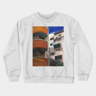 Tel Aviv, Yard In Shadows Crewneck Sweatshirt